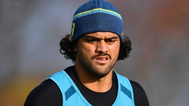 Karmichael Hunt at a training session in London last month on the Wallabies' northern tour.