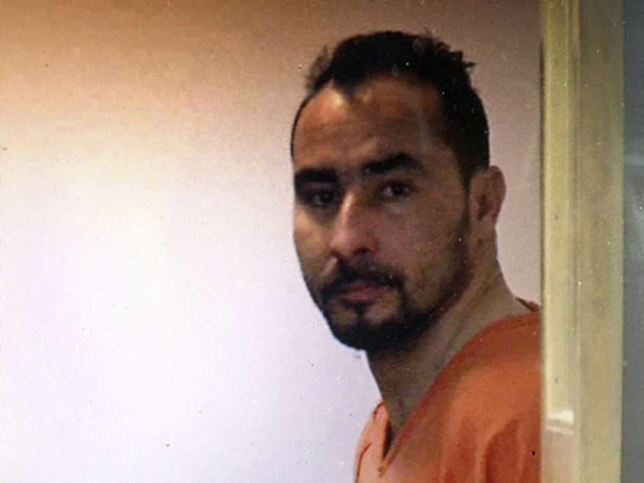 In this frame grab from video provided by WRTV in Indianapolis, Manuel Orrego-Savala, a citizen of Guatemala, leaves a court hearing Tuesday, Feb. 6, 2018, in Indianapolis. Orrego-Savala is suspected of causing a collision Sunday, Feb. 4, that killed Indianapolis Colts linebacker Edwin Jackson.  Orrego-Savala, 37, remained jailed Tuesday but had not been formally charged in Sunday's crash along Interstate 70 in Indianapolis. Prosecutors said they were working with police on the investigation.  (WRTV6 via AP) Photo: AP / WRTV