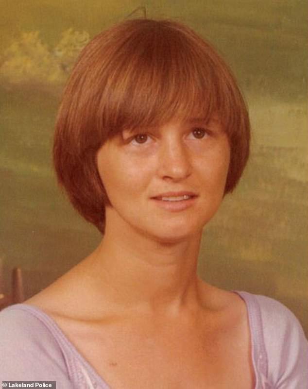 Linda Patterson Slaten (pictured) was found strangled to death with a clothes hangers inside her Lakeland, Florida, home in 1981