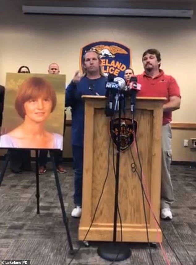 Pictured: Timothy (left) and Jeffrery (right) speaking at the Lakeland Police Department press conference on Thursday