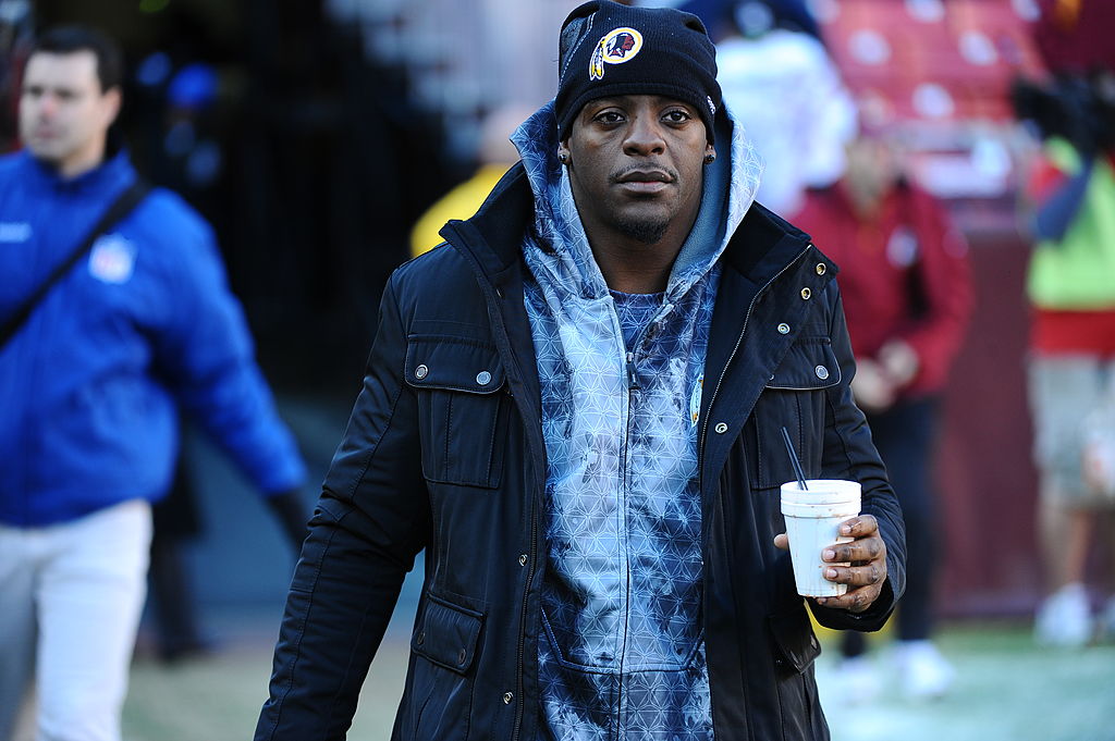 Washington Redskins running back Clinton Portis comes out after halftime in 2010.