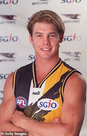 Ben Cousins (pictured as a 21-year-old in 2000) had a stellar career with the West  Coast Eagles before he was sacked by the club  and banned by the AFL following the 2007 season