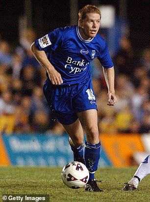 Jeromy Harris playing for the Olympic Sharks for the National Soccer League in 2001. The NSL was the forerunner to the A-League