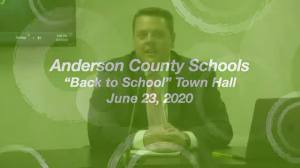 Thumbnail for the video titled "Anderson County Schools: Back to School Town Hall"