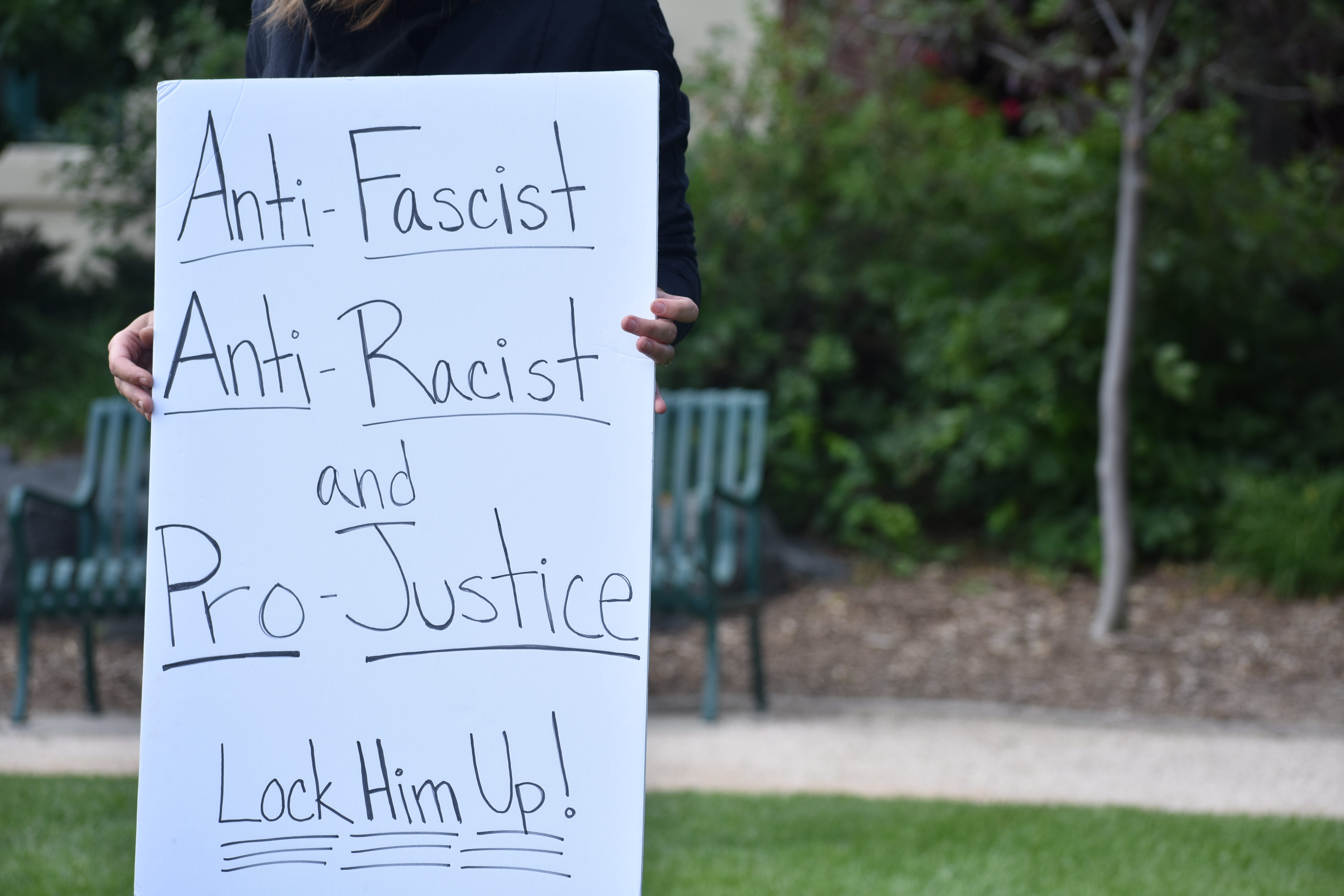 A sign at the Black Lives Matter in Northern Colorado's Rally for Accountability demonstration in Civic Center Park, Fort Collins, CO on  June 18, 2020.